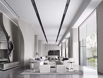 Modern Sales Office Sales Center Negotiation Area Rest Area Club Center 3d model