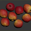 Fresh Red And Yellow Apples Stacked On Dark Background With Shiny Skin