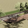 Modern observation platform 3d model