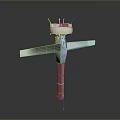 Metal Mechanical Structure With Vertical Pillar Horizontal Bars And Top Platform Components