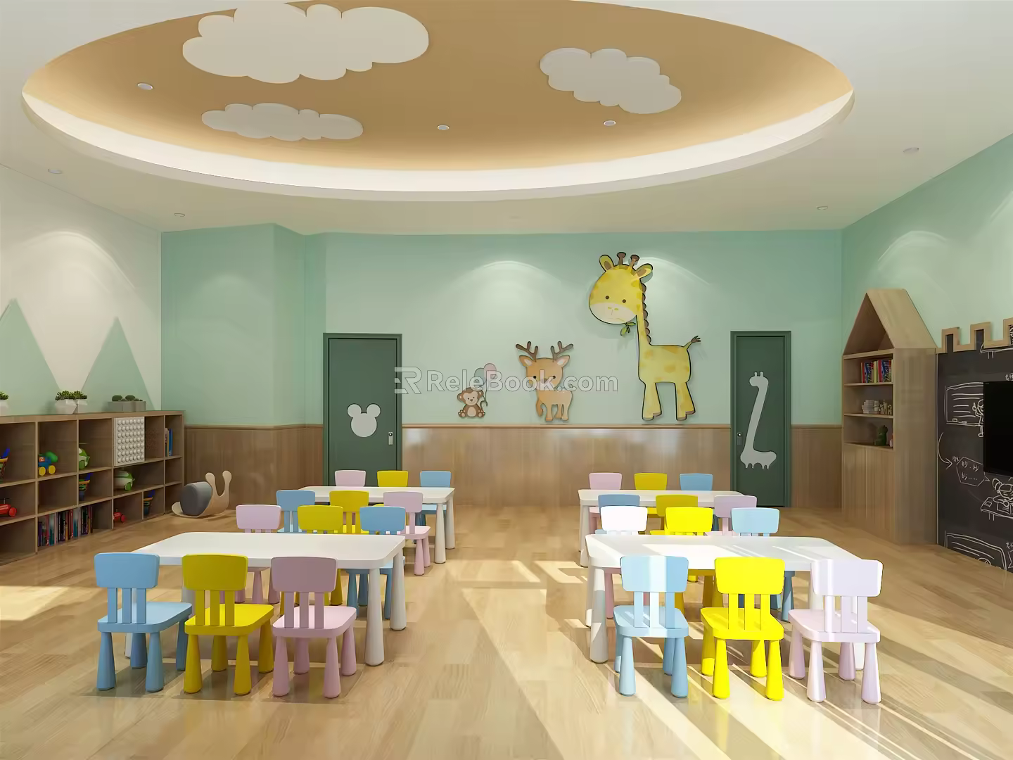 Nordic Classroom Kindergarten Classroom 3d model