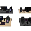 Modern Gaming PC Setup With RGB Lighting Monitor Mechanical Keyboard Speakers And Mouse Pad