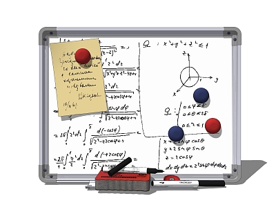 Modern Blackboard Office Supplies model