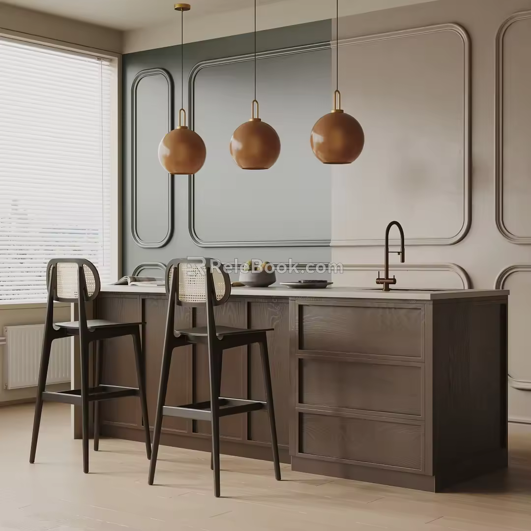 Bar Table and Chair Combination Bar Table and Chair 3d model