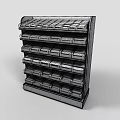 Retail Display Shelf with Multiple Tiers Fully Stocked with Colorful Chocolate Bars