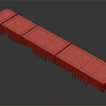 Modern display tube digital tube 3d model