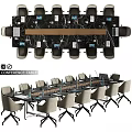 Modern Conference Table And Chairs With Comfortable Seats And Sleek Design