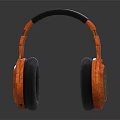 Orange and Black Over Ear Headphones Carbon Fiber Texture Soft Earpads with W Logo