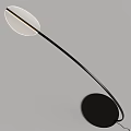 Contemporary Curved Floor Lamp With Transparent Shade And Soft Illumination Design