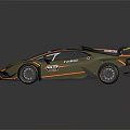 Gunmetal Gold Racing Car With DOCK DOCK22 Livery And Rear Spoiler