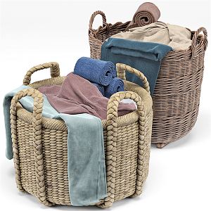 Modern Storage Basket Woven Basket Storage Basket 3d model