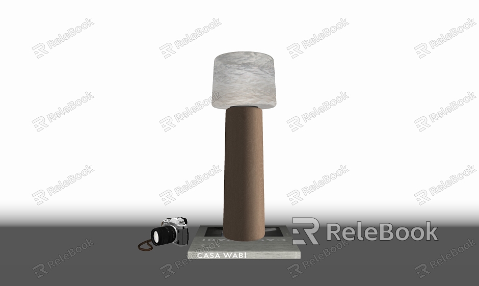 Quiet solid wood table lamp model