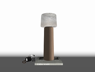 Quiet solid wood table lamp 3d model