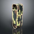 Camouflage Patterned Fabric Pouch With Textured Design For Outdoor Clothing Accessories