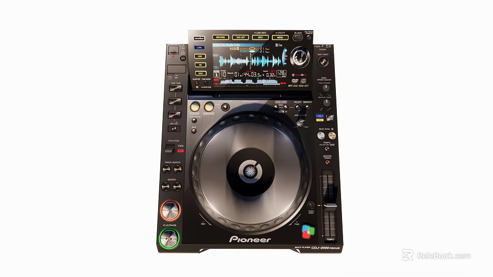 Pioneer DJ Headphone Speaker System with Audio Turntable and Control Panel 3d model 