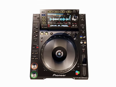 Pioneer DJ Headphone Speaker System with Audio Turntable and Control Panel 3d model