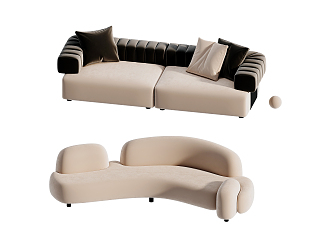 Modern Combination Sofa Multiplayer Sofa Corner Sofa 3d model