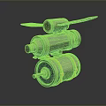Propeller motor Brushless motor Brushless propeller fan blade daily necessities 3d model