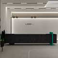 Modern Exhibition Booth With 2021 2022 2023 Numbers LOGO Green Plants And Large Screen