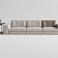 Modern three-seat sofa multiplayer sofa 3d model