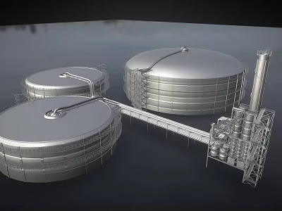 oil drilling platform 3d model