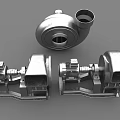 Industrial Metal Pump Equipment With Motor Units And Mechanical Casing Components