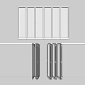 Modern folding door aluminum alloy folding door and window partition door 3d model