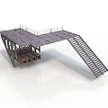 Heavy Duty Industrial Metal Platform Equipment With Staircase And Railing