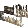 Various Design Room Dividers Featuring Wooden Sticks And Metal Frames For Decor