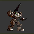 Modern Robot Mech Warrior Mech Soldier Machine Battlearm Mechanical Battlearm 3d model