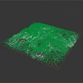 Modern Decorative Floor Rug With Black Background And White Mountain Texture