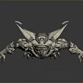 Mechanical Sci Fi Game Movie Character Featuring White Gray Armor Yellow Accents And Intricate Design
