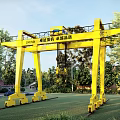 Industrial Gantry Crane with 32T 5T Capacity Excellent Quality Outdoor Green Trees Setting