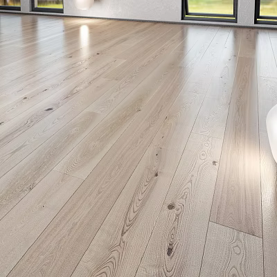 Natural Hardwood Flooring With Light Tone Smooth Surface And Visible Wood Grain 3d model