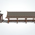 Chinese style pavilion classical pavilion porch 3d model