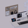 Simple Modern Desk 3d model