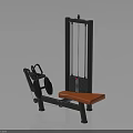 Professional Fitness Leg Exercise Machine With Orange Seat And Vertical Frame Structure