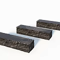 Natural Stone Wood Steps Featuring Spiral Patterns For Outdoor Garden Design