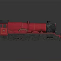 Vintage Red Steam Train Model With Black Roof And Classic Metal Wheels