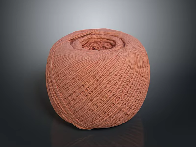 Orange Soft Yarn Ball For Knitting Craft And Daily Use 3d model