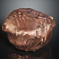 Natural Decorative Stone with Rough Surface and Copper Brown Color for Home Decor