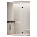 Modern Black Shower System with Overhead Rainfall Head and Handheld Sprayer 3d model