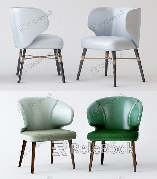 Modern Dining Chair Single Chair Leisure Chair model