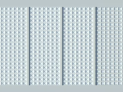 Stylish Wall Panels With Different Textured Patterns For Home Interior Decor 3d model