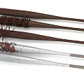 Modified Wooden And Metal Baseball Bat Weapons With Spikes And Rope Wrapping