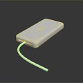 Silver Portable Power Bank With USB Cable For Laptop Charging