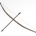 Traditional Wooden Bow and Arrow as Crossed Ancient Weapon with Classic Design and Handcrafted Features