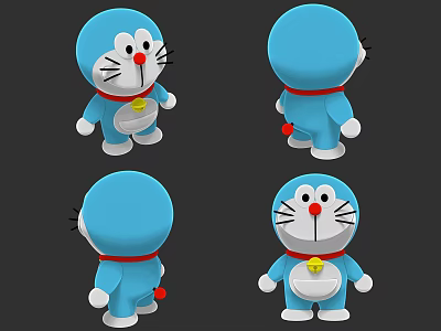 Modern Doraemon Dingdang Cat Doraemon Hand Toy Ornaments Dingdang Cat Toy Ornaments Hand Toys 3d model
