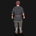 Europe Ancient Peasant Farmer Man Characters Ancient Characters Civilians Working People Game Characters NPC 3d model