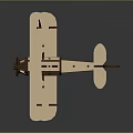 Wooden Airplane Model Biplane With Propeller Detailed Structure And Crafted Design